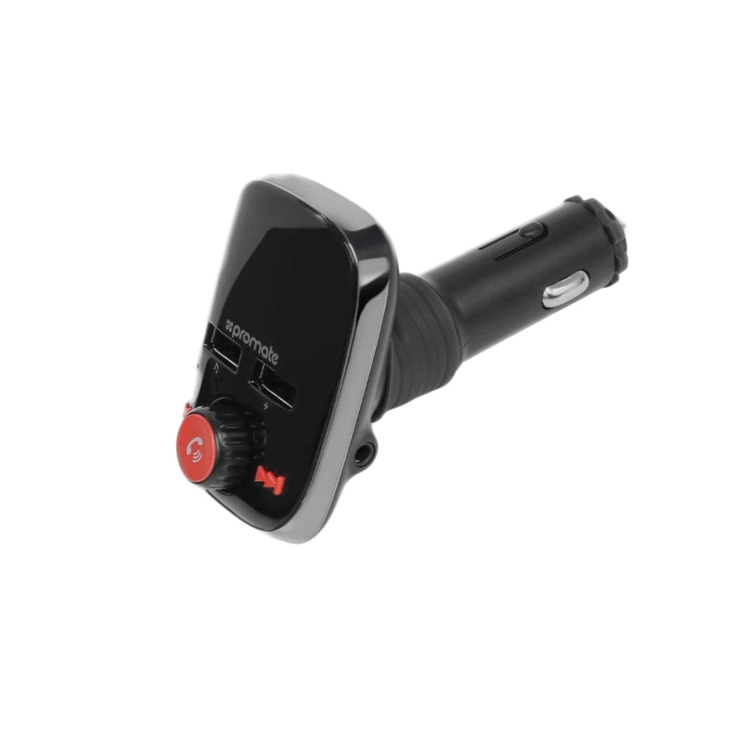 Promate wireless in-car FM transmitter with dual USB charging ports - Image 3
